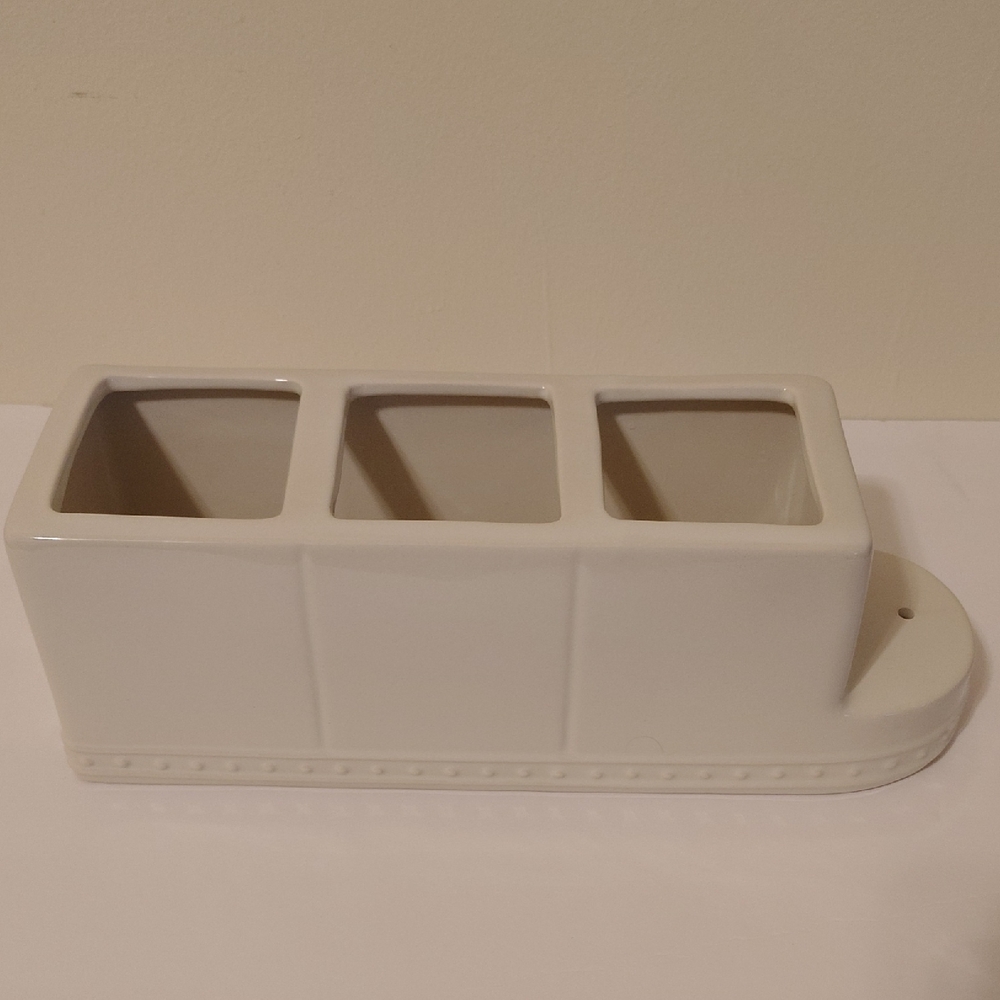 Nora Fleming Pearl Dot Triple Utensil Caddy